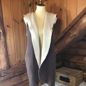 Joan Vass hoodie vest- Size M